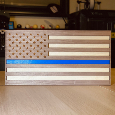 Blue Line American Flag