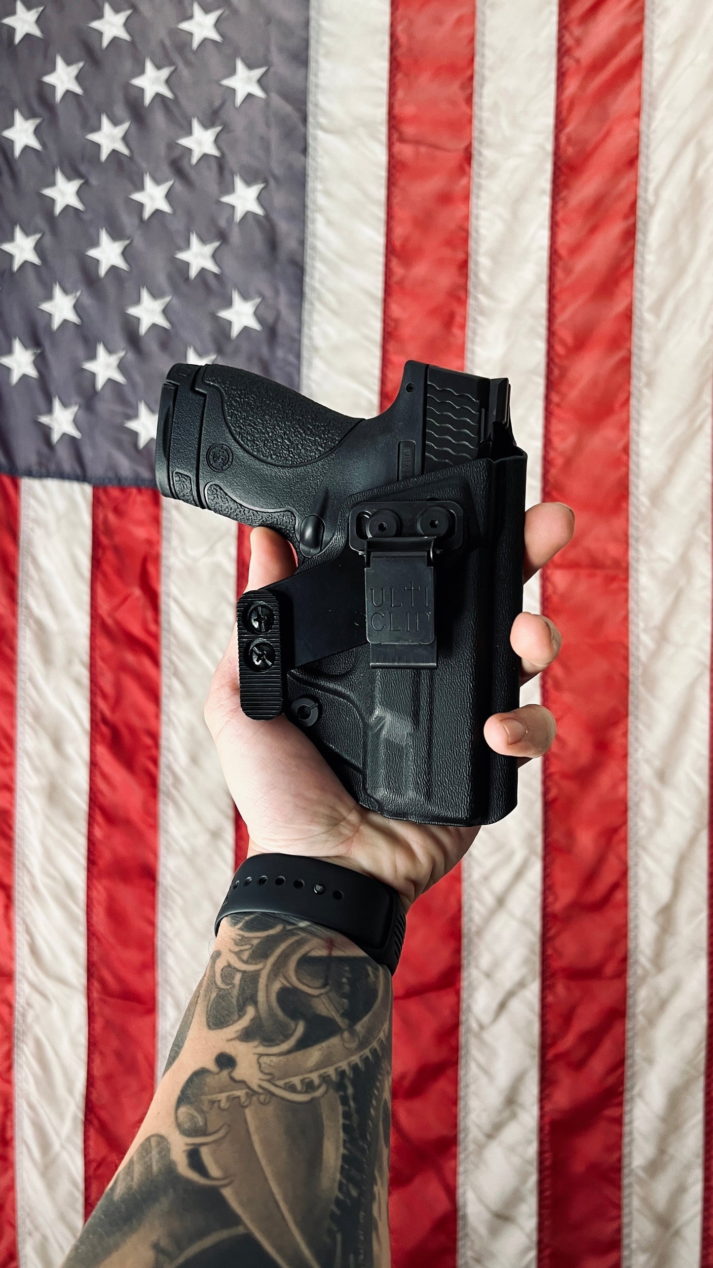 Smith & Wesson 9/40 Shield w/ TLR-6 IWB Belt-less Kydex Holster (Black Series)