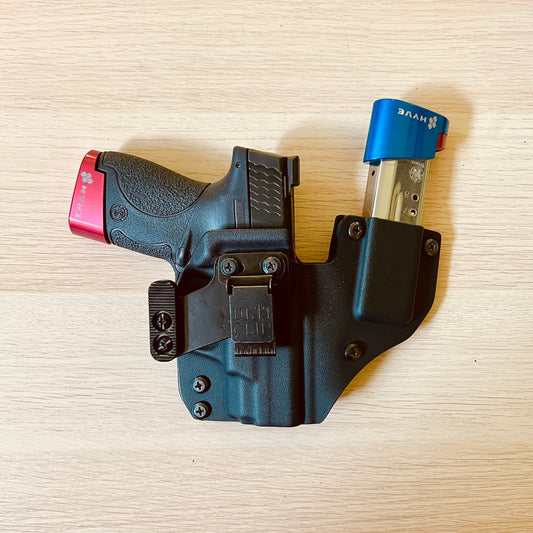 Smith & Wesson Shield Appendix Beltless Clip Holster w/ Mag IWB Belt-less Kydex Holster