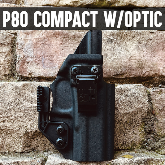 P80 (PF940C) Optic cut IWB Belt-less Kydex Holster (Black Series)